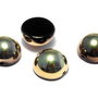 Dome, 10x6 mm, Jet Amber - 23980-26441