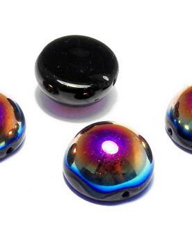 Dome, 10x6 mm, Jet Sliperit - 23980-29500