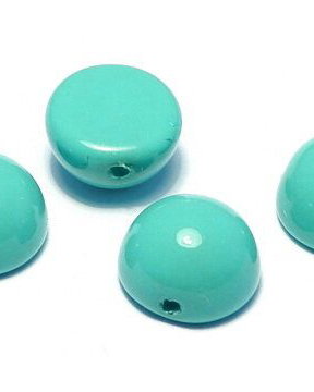 Dome, 10x6 mm, Turquoise Blue - 48655