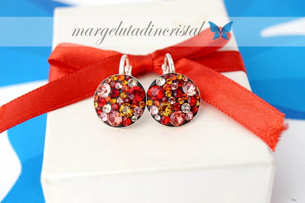 Cercei Swarovski - Multicolor Chaton / All Siam