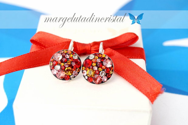 Cercei Swarovski - Multicolor Chaton / All Siam