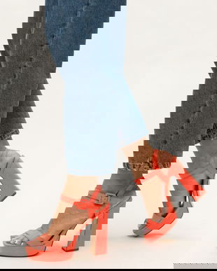 Sandale Poste Portocalii