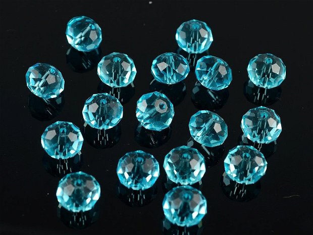 ST001 Cristal fatetat, 8x6mm, albastru