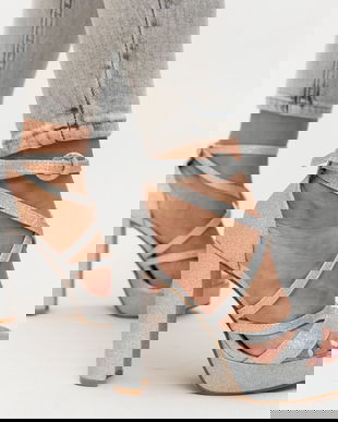 Sandale Carly Argintii