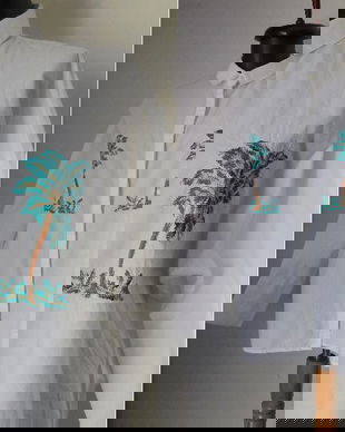 MANGO BLUZA BUMBAC OVERSIZE PALMIEERI