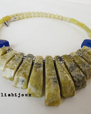 Colier peridot si agate