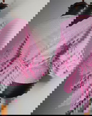 BLUZA TARTAN MANECI AMPLE FRONSATE