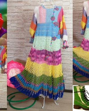 Rochie croșetată pentru o primăvară veselă și colorată