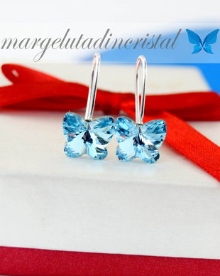 Cercei Swarovski - Butterfly / Fluturasi / Argint 925