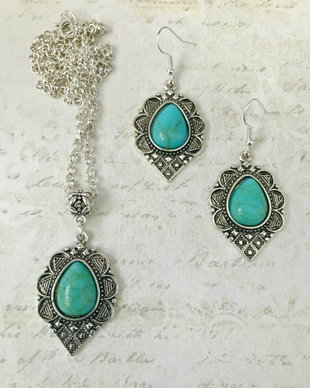 Set boho turcoaz