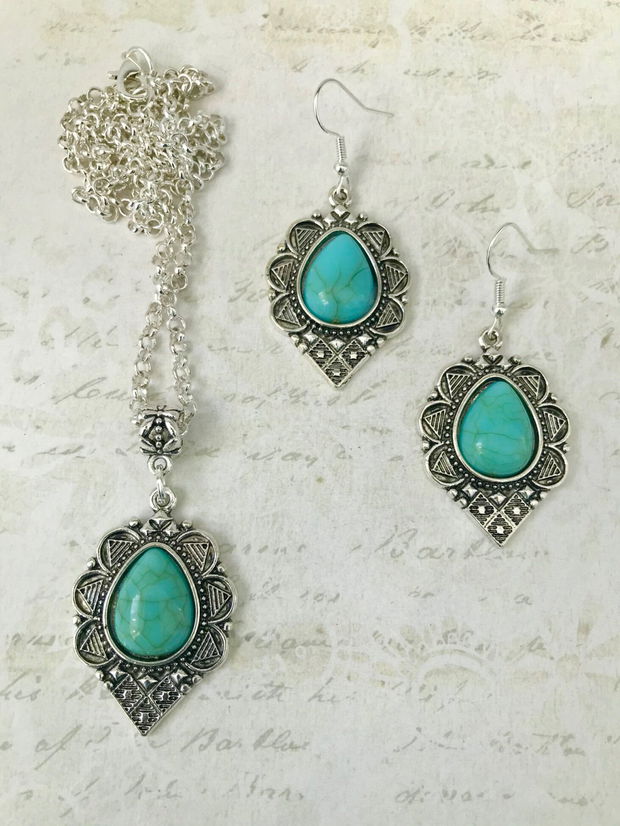 Set boho turcoaz