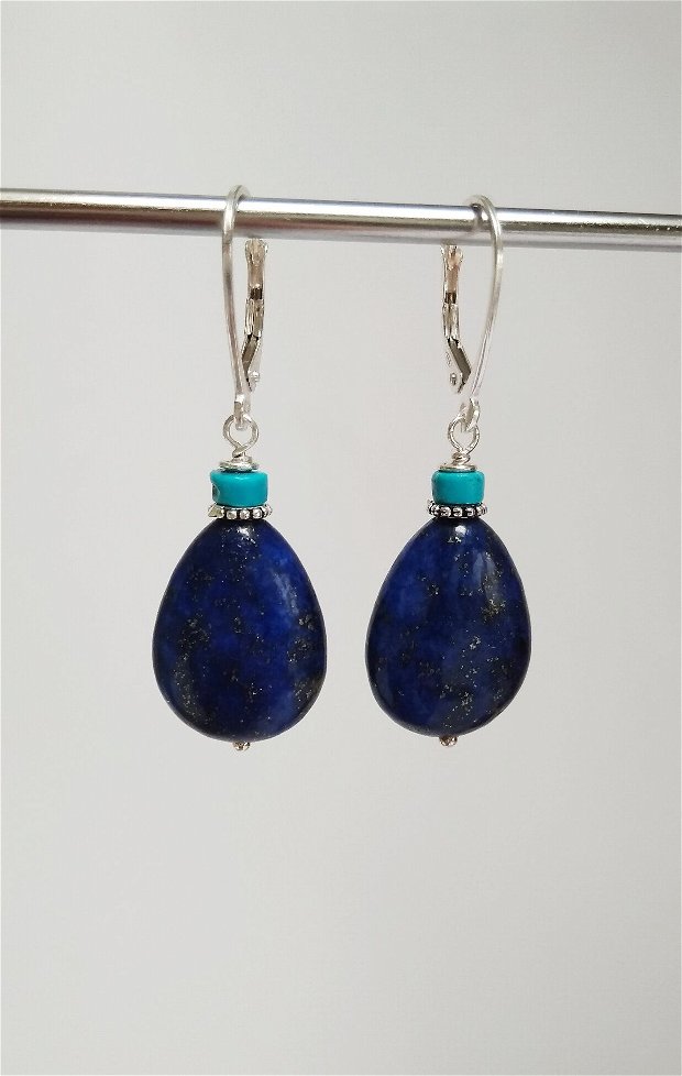 Cercei Lapis lazuli cu Turcoaz
