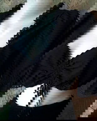 bluza top neagra cu dantela , Distler , 46