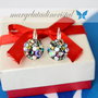 Cercei Swarovski - Chaton / Argint 925