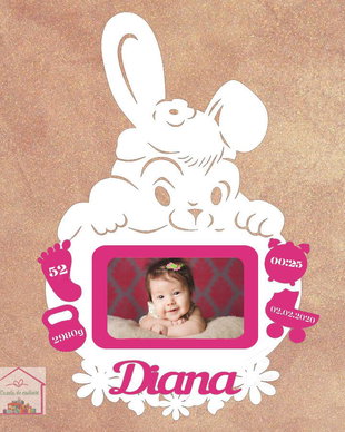 Rama foto personalizata "iepuras"