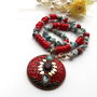 Colier nepalez-coral&larimar
