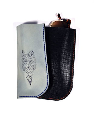 Toc de ochelari "ADPLIC" din piele  naturala reciclata, personalizat