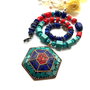 Colier nepalez-coral&tucoaz &lapis lazuli