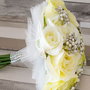 Buchet brose si trandafiri galbeni