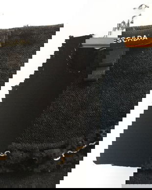 ESCADA top negru lana pura vascoza matase naturala