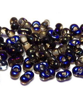 Margele Peanut (Farfalle), 2x4 mm, Crystal Full Azuro - 00030-22203