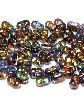 Margele Peanut (Farfalle), 2x4 mm, Crystal Magic Copper - 00030-95300