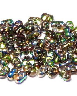 Margele Peanut (Farfalle), 2x4 mm, Crystal Magic Green - 00030-95400