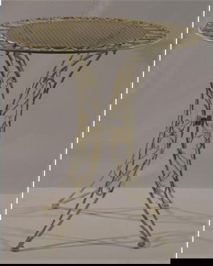 Masa gradina din fier forjat antik green