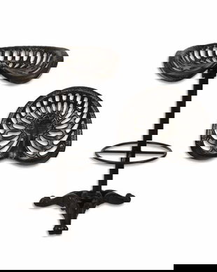 Scaun pentru bar din fier forjat antik brown