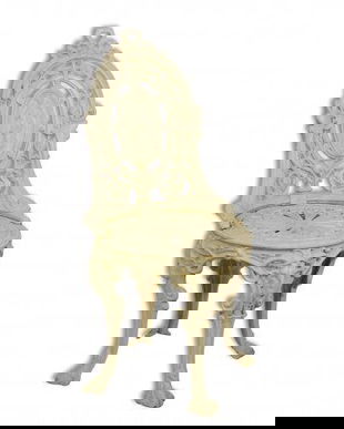 Scaun Victorian antik white din fonta