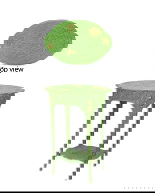 Masa Art Nouveau din fonta verde
