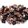 Margele Peanut (Farfalle), 2x4 mm, Jet Capri Gold - 23980-27101