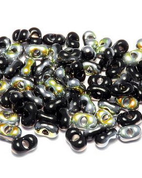 Margele Peanut (Farfalle), 2x4 mm, Jet Marea - 23980-28001