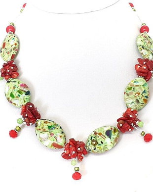 Colier coral @compozit