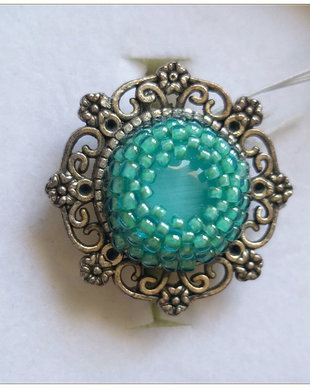 INEL ARGINTIU SI CAT'S EYE BLEU