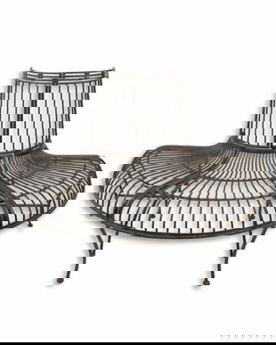 Banca pentru copac semirotunda din fier forjat antik brown