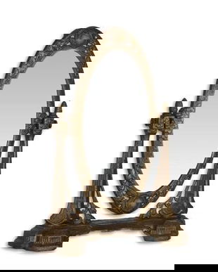 Oglinda pentru dresing din fonta antik brown