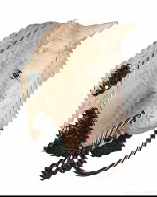 Suport pentru prosoape din fonta sub forma de cap de cal