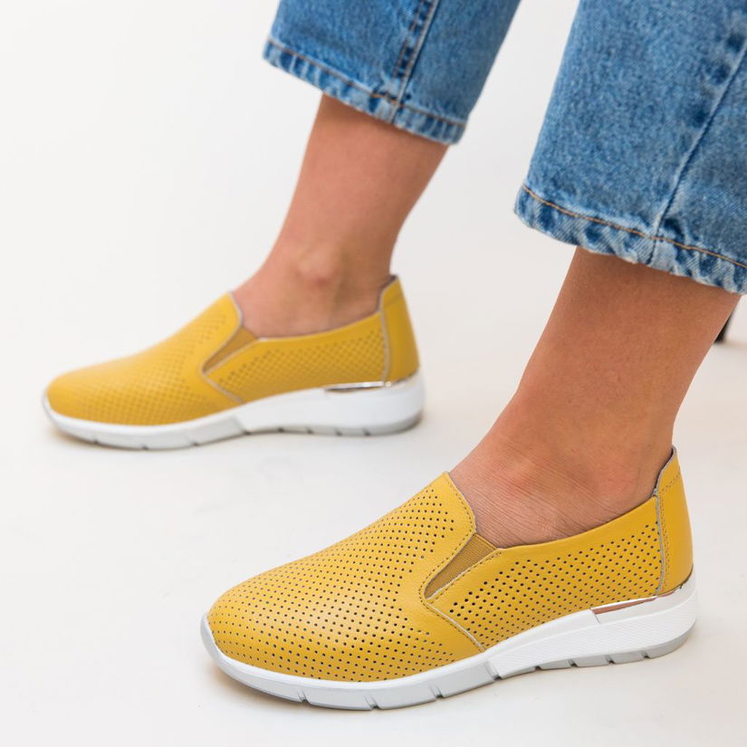Pantofi Casual Pufine Galbeni