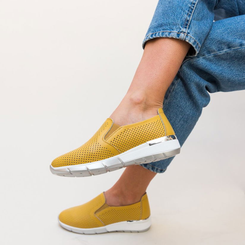 Pantofi Casual Pufine Galbeni