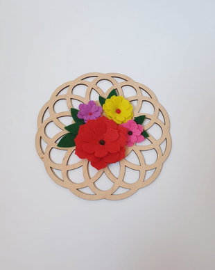 Baza lemn pentru ornament floral nr.4