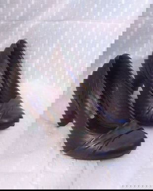 BUFFALO PANTOFI PIELE NATURALA MARON INCHIS