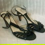 SANDALE NEGRE PIELE NATURALA SARPE