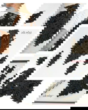 Bratara lata, cercei si inel negru, Bijuterii statement negre, Bratara statement, cercei si inel asortat