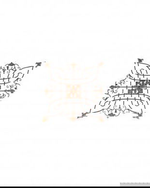 Decoratiune de perete din fier forjat antik brown