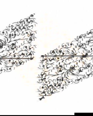 Set de doua decoratuni de perete din fier forjat antik brown