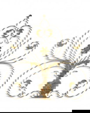 Decoratiune de perete din fier forjat antik brown