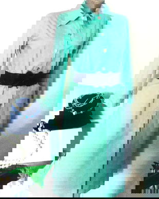 Rochie casual verde menta