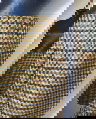 FUSTA MIDI STOFA LANA BROWN TARTAN