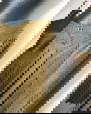 FUSTA MIDI STOFA LANA BROWN PLISEURI